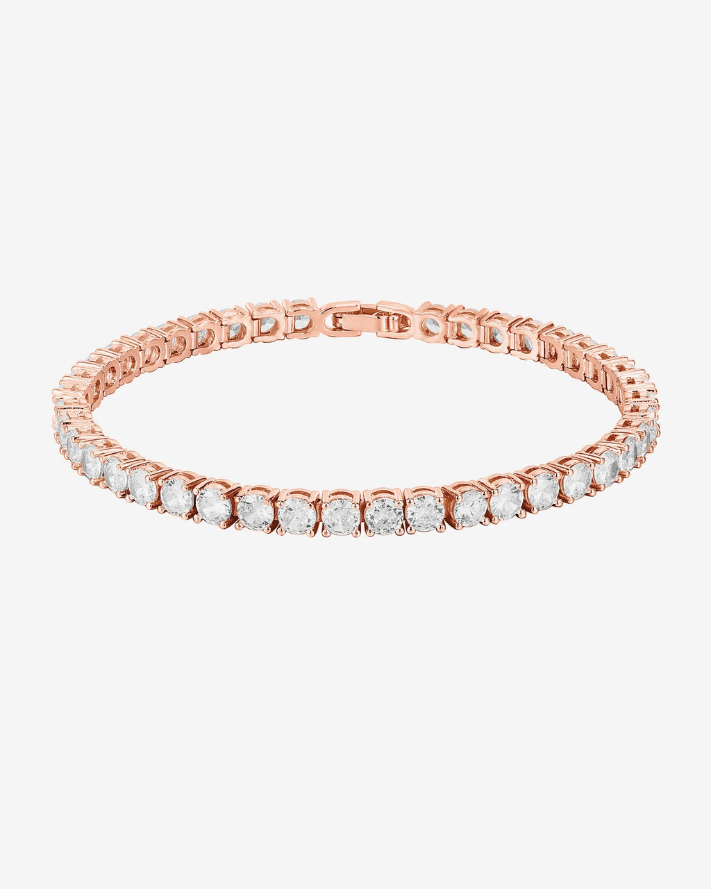 Sparkling 4mm Round Cut Cubic Zirconia Tennis Bracelet