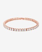 Sparkling 4mm Round Cut Cubic Zirconia Tennis Bracelet