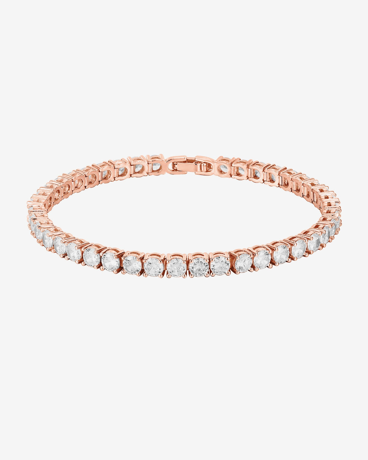 Sparkling 4mm Round Cut Cubic Zirconia Tennis Bracelet