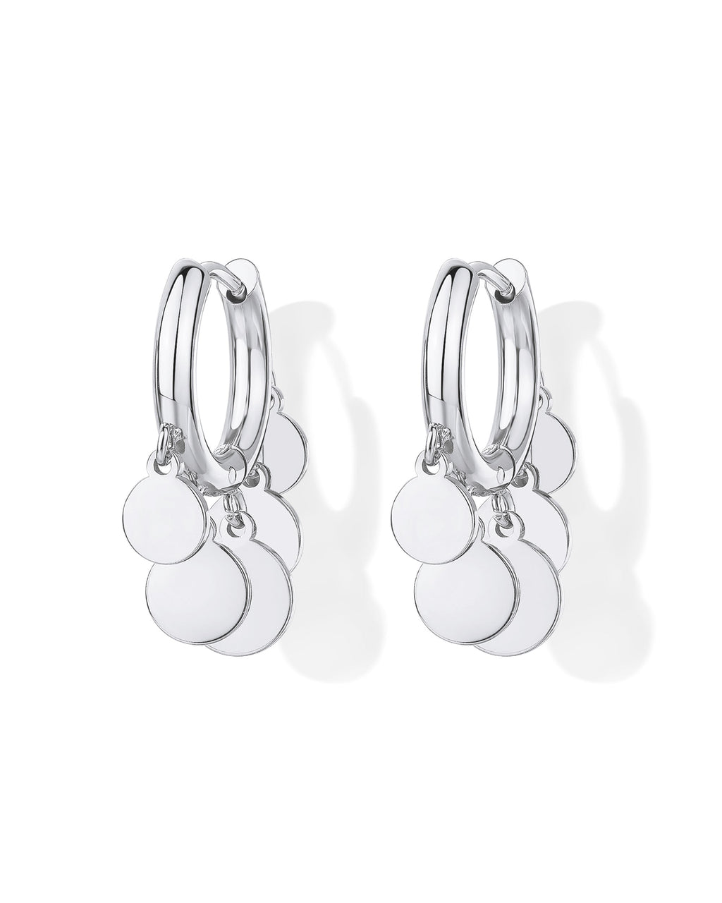 Waterproof Round Charm Dangle Earrings