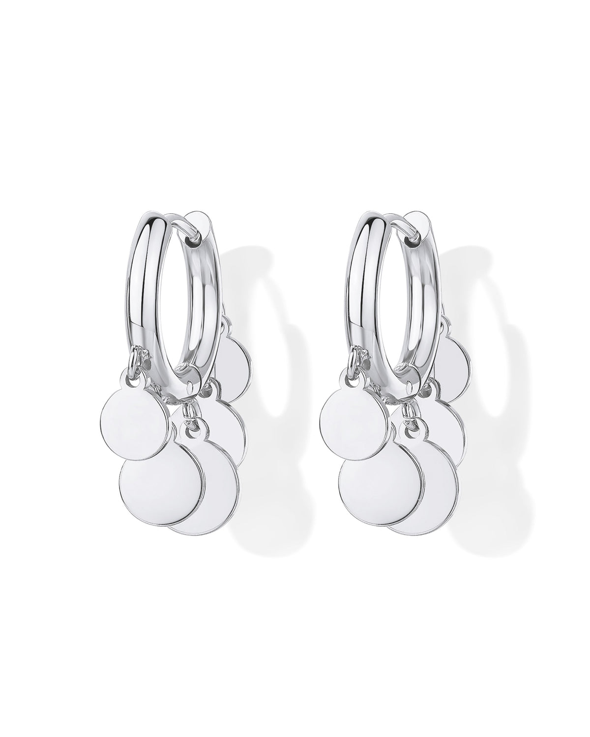 Waterproof Round Charm Dangle Earrings