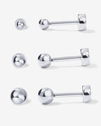Flat Back Ball Stud Earring Pack