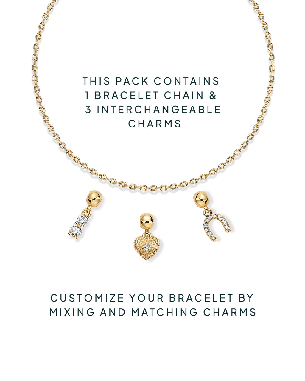 Charm Stack Era Heart & Horseshoe Vibes Bracelet Set