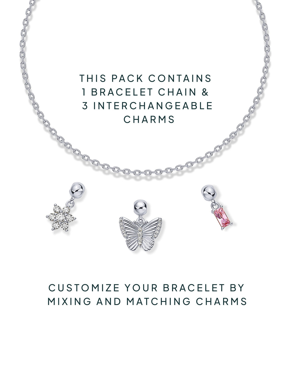 Bloom & Shine Sliding Charm Bracelet Set