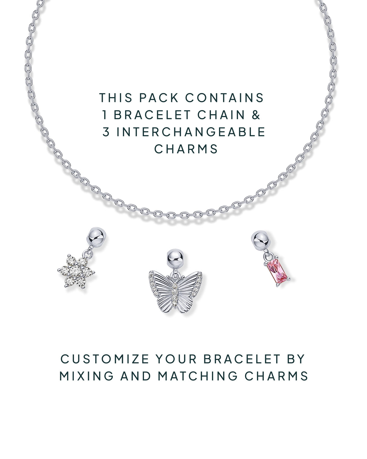 Bloom & Shine Sliding Charm Bracelet Set