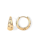 Waterproof Starburst Chunky Huggie Hoops