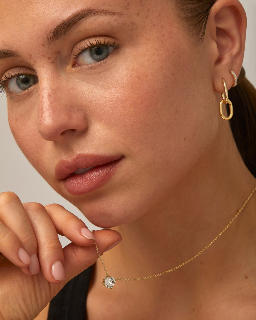 Vermeil Solitaire Necklace