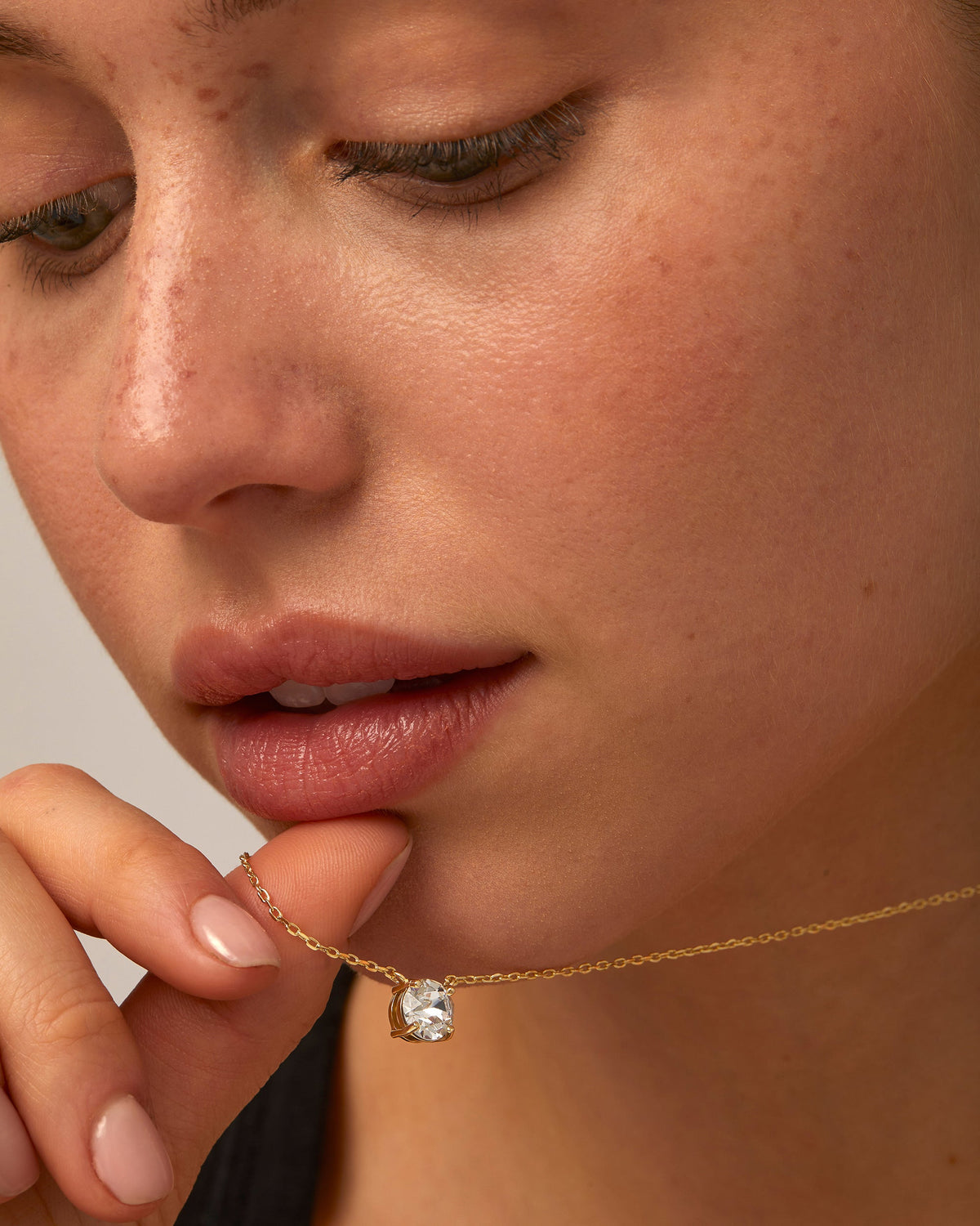 Vermeil Solitaire Necklace