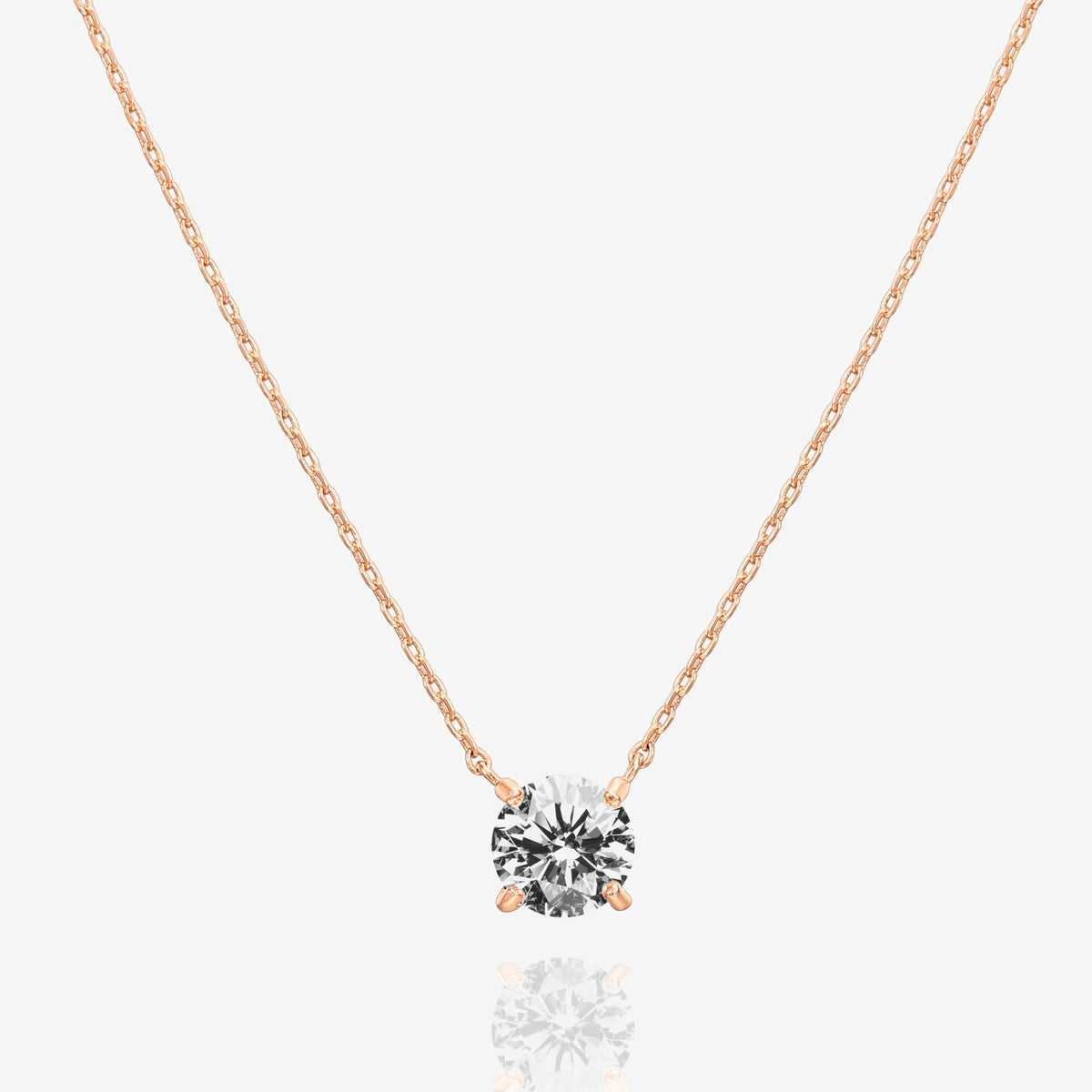 Vermeil Solitaire Necklace