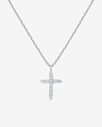 Vermeil Cubic Zirconia Cross Pendant