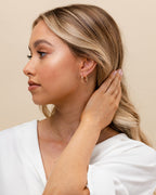 Vermeil Square Tube Hoops