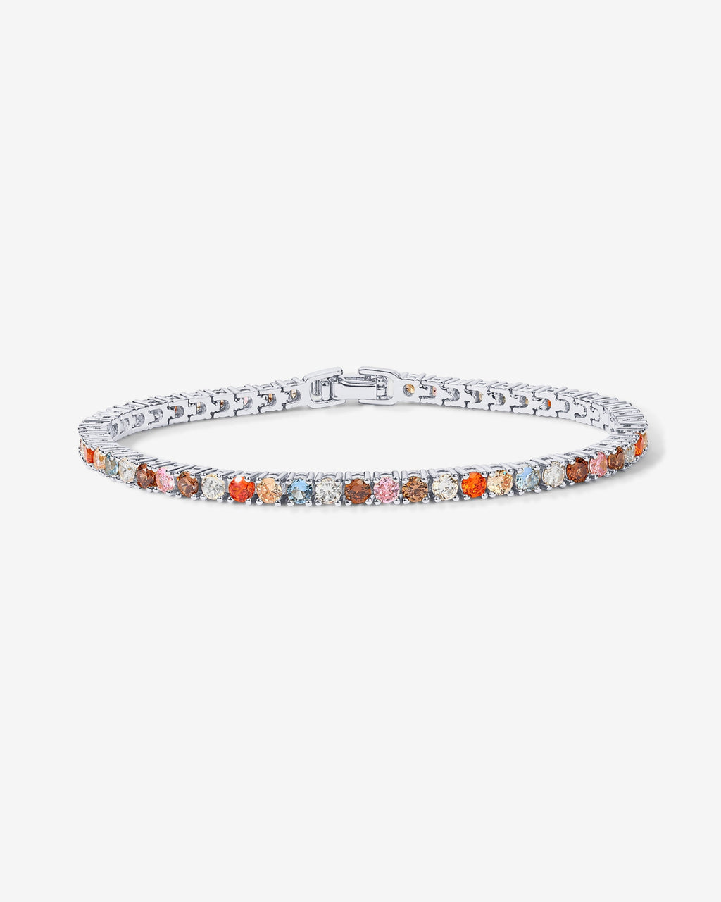 Medium Colored Cubic Zirconia Tennis Bracelet