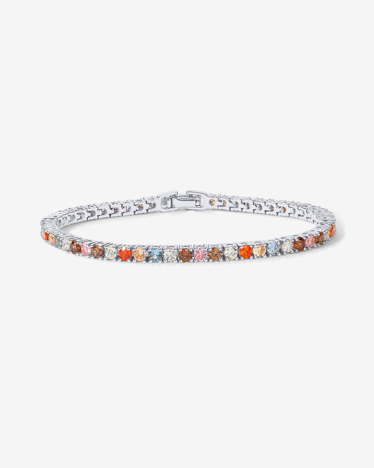 Medium Colored Cubic Zirconia Tennis Bracelet