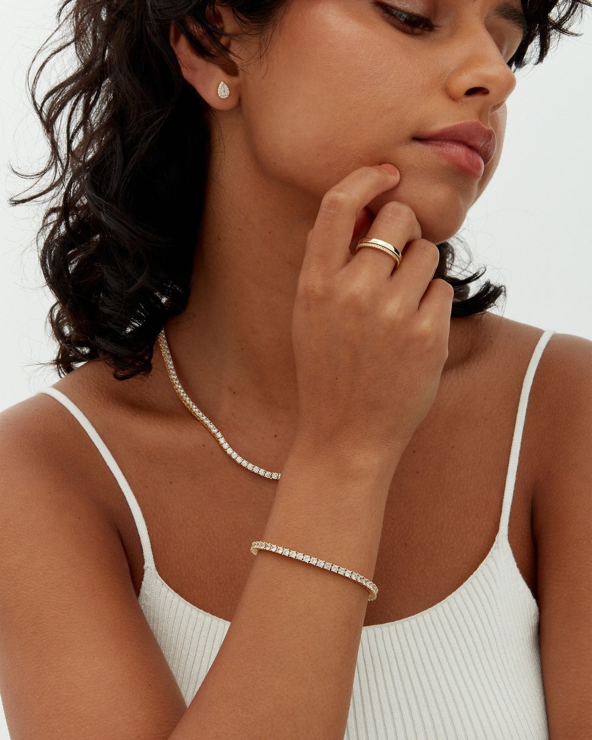 Vermeil Medium Tennis Bracelet