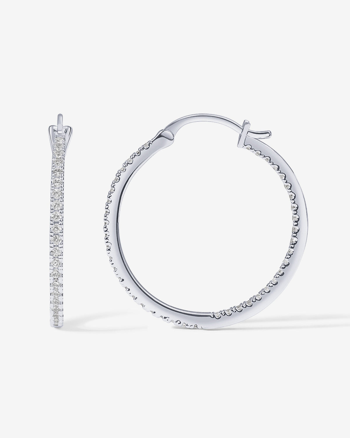 Vermeil Slim Inside-Out Hoops