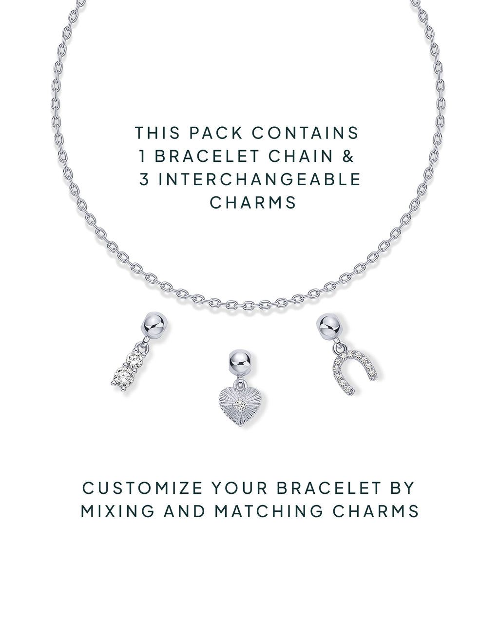 Charm Stack Era Heart & Horseshoe Vibes Bracelet Set