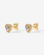 Heart Halo Studs