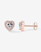 Heart Halo Studs