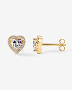 Heart Halo Studs