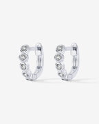 Bezel Set Huggies