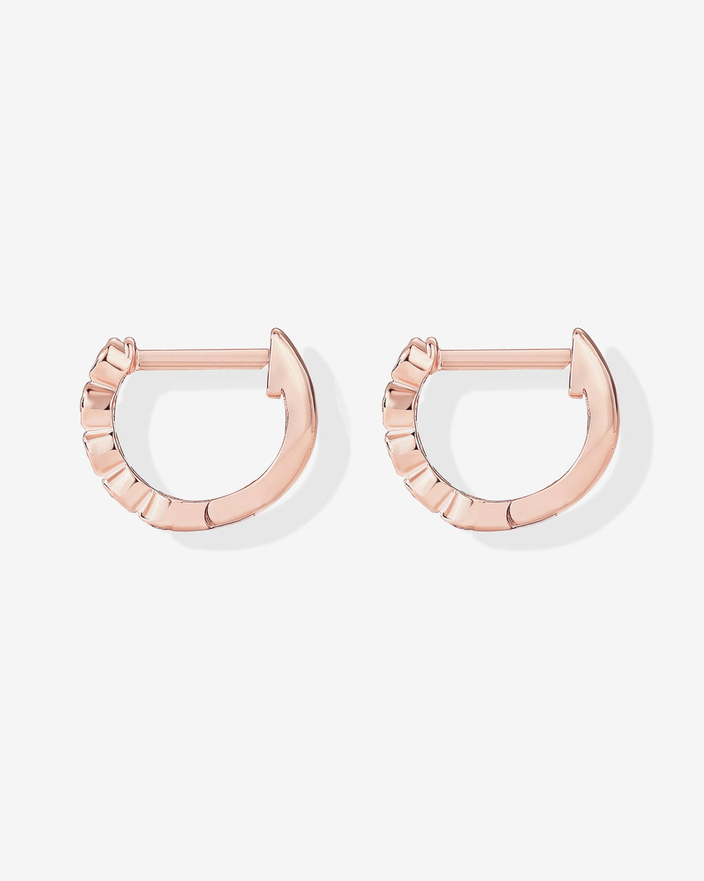 Bezel Set Huggies