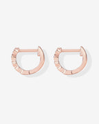 Bezel Set Huggies
