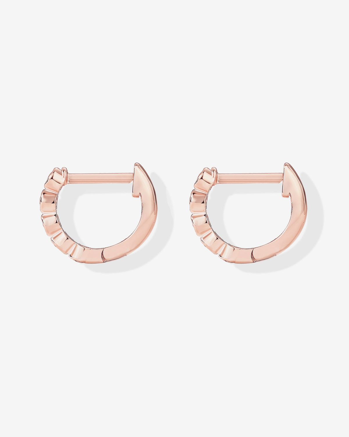 Bezel Set Huggies