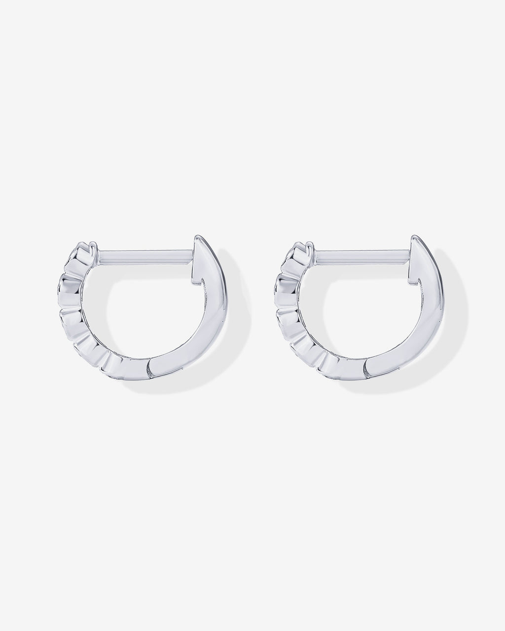 Bezel Set Huggies