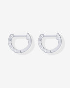 Bezel Set Huggies