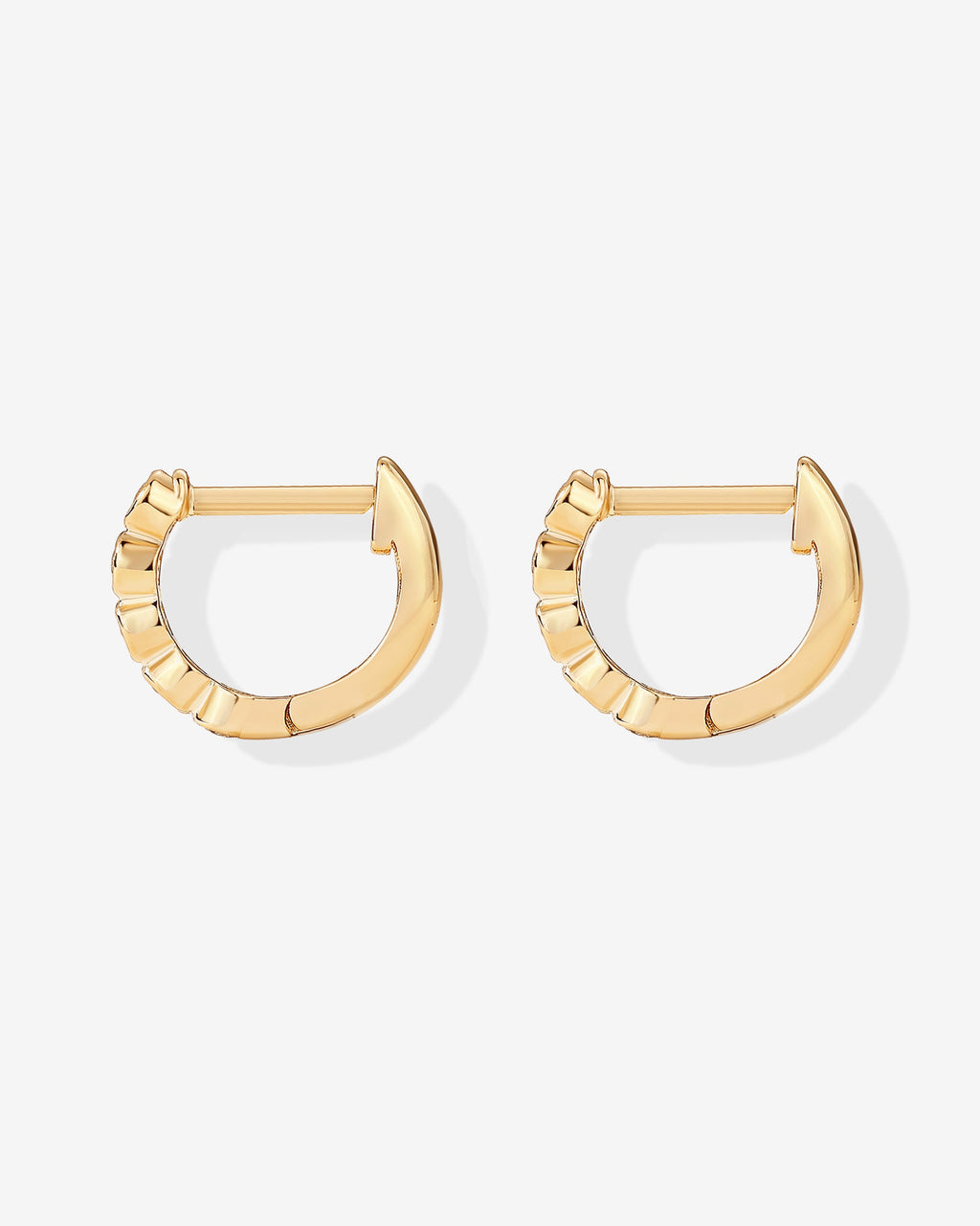 Bezel Set Huggies