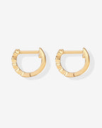 Bezel Set Huggies