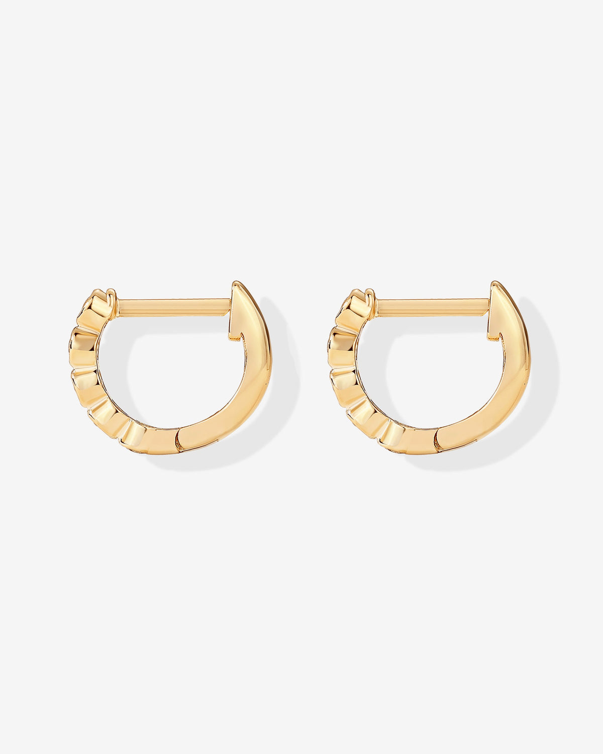Bezel Set Huggies