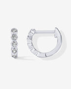 Bezel Set Huggies