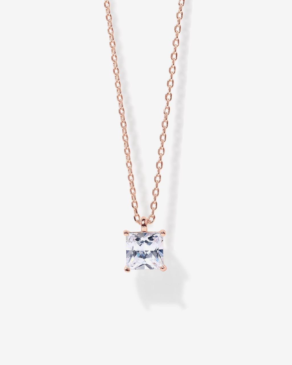 Princess Cut Pendant Necklace