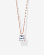 Princess Cut Pendant Necklace