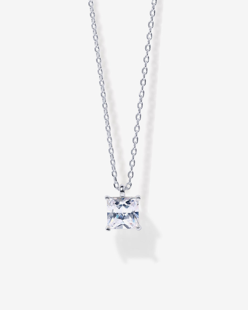 Princess Cut Pendant Necklace