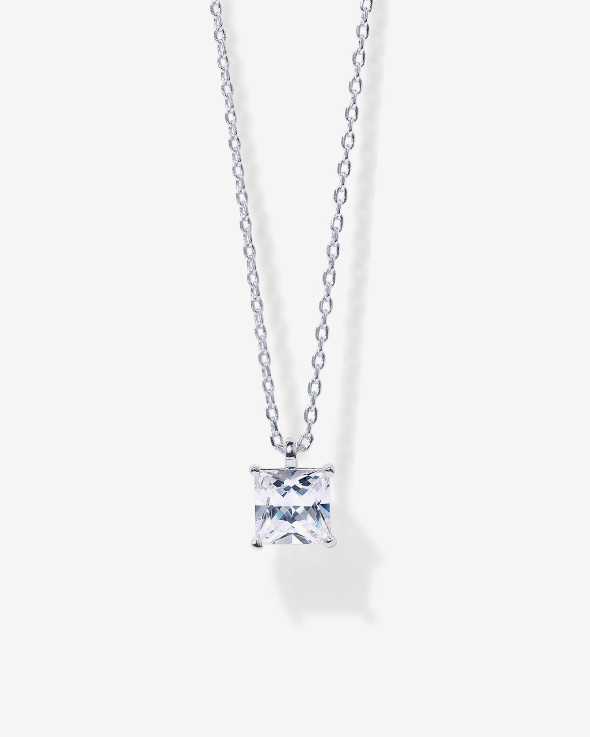 Princess Cut Pendant Necklace