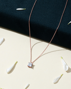 Princess Cut Pendant Necklace