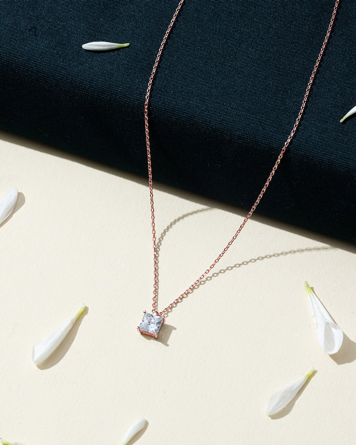 Princess Cut Pendant Necklace