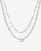 Layered Chain Circle Necklace