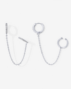 Ear Cuff Dangle Chain Earrings