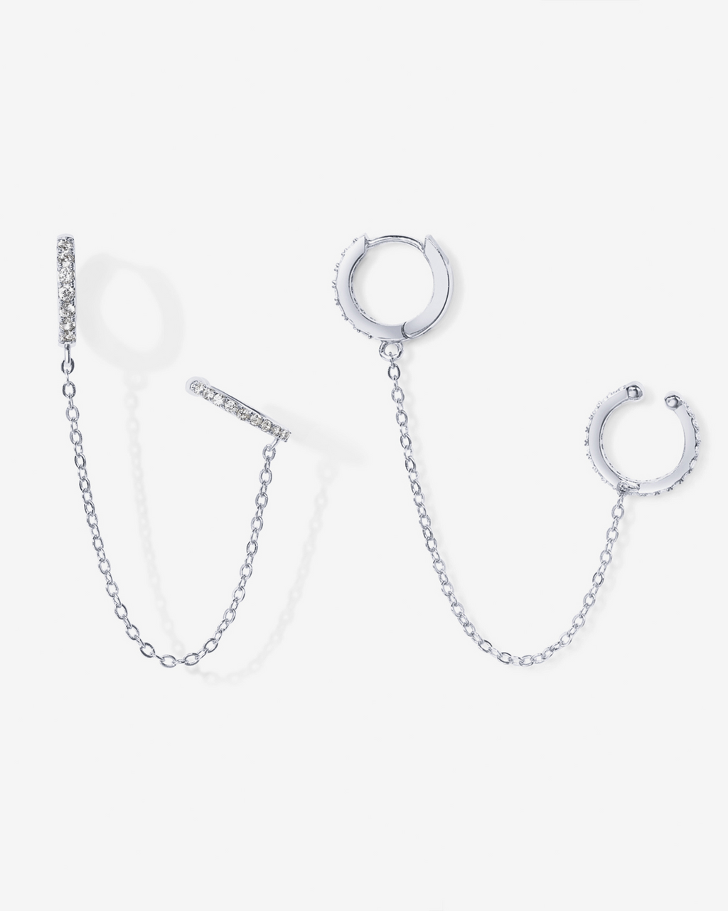 Ear Cuff Dangle Chain Earrings