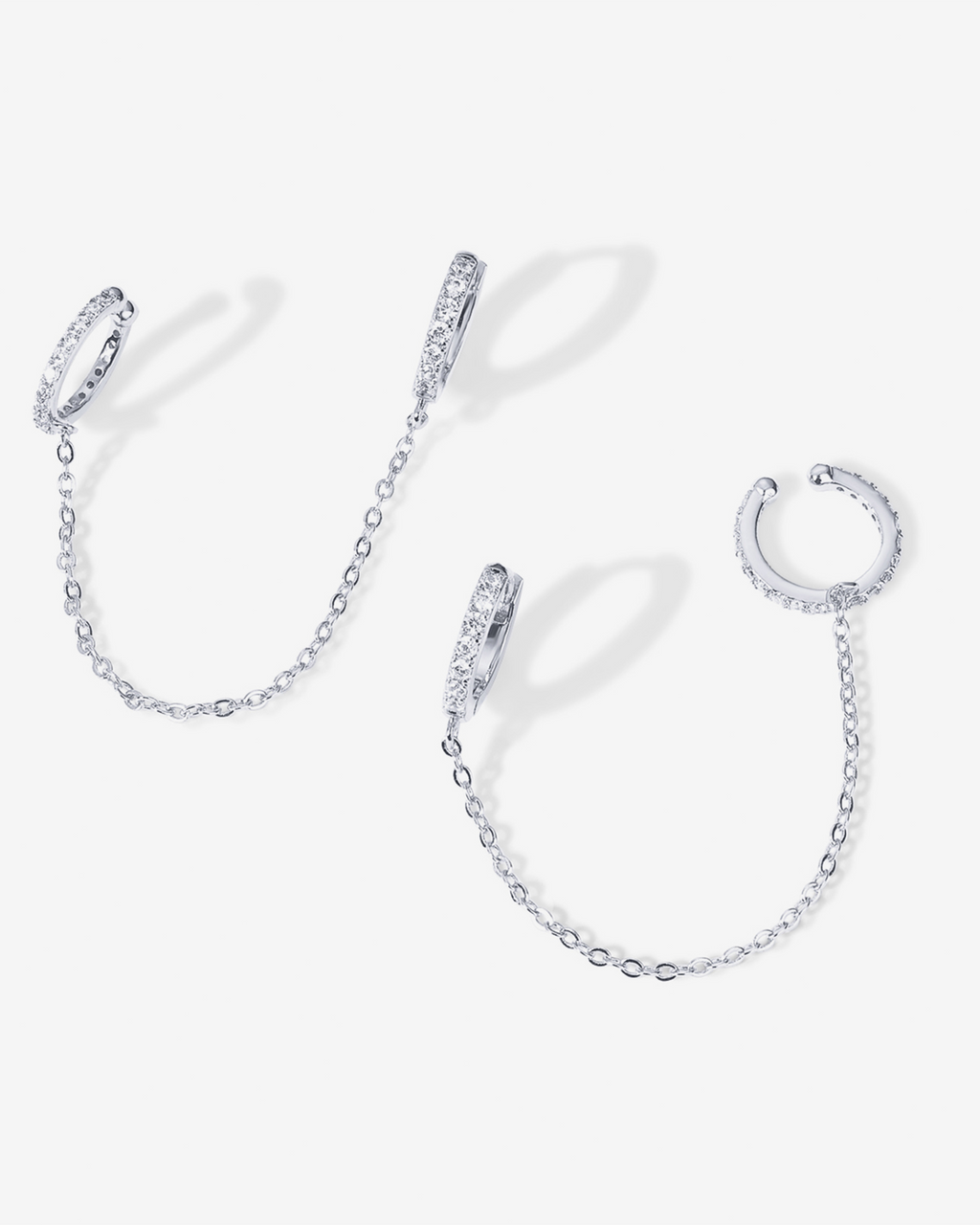 Ear Cuff Dangle Chain Earrings