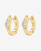 Vermeil Marquise Huggie