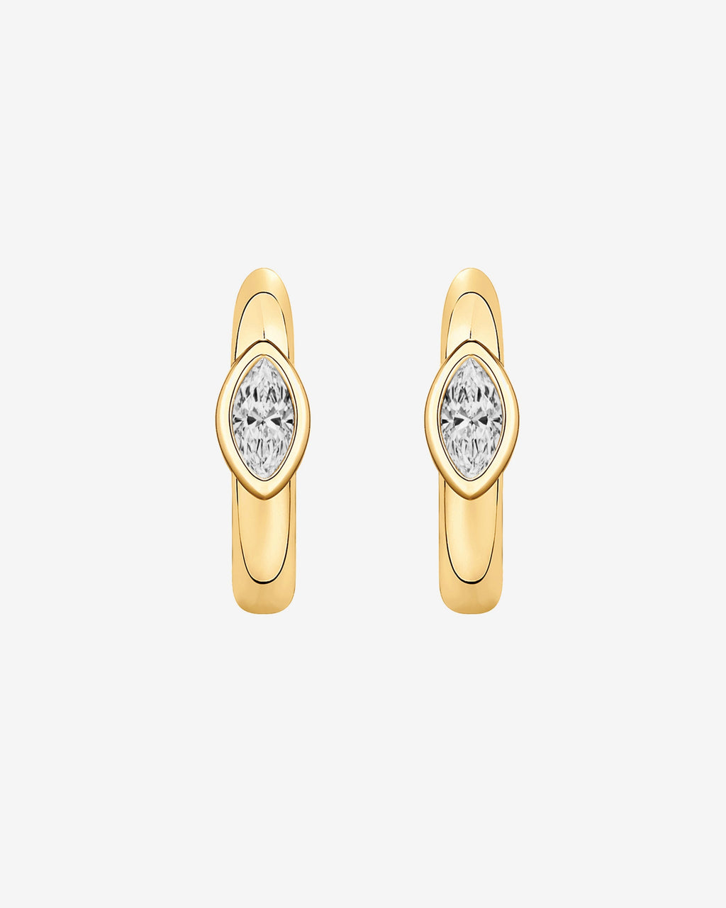 Vermeil Marquise Huggie