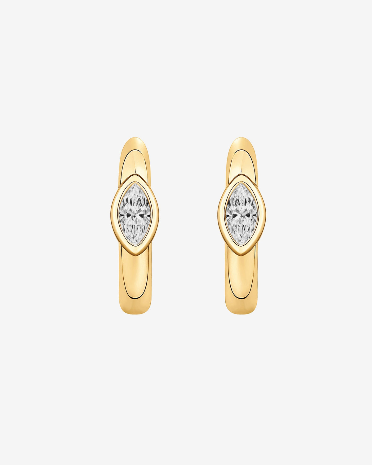 Vermeil Marquise Huggie