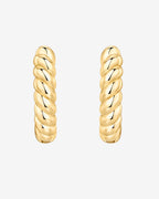 Vermeil Twisted Baguette Huggies