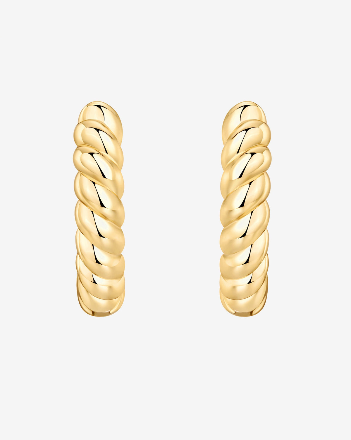 Vermeil Twisted Baguette Huggies