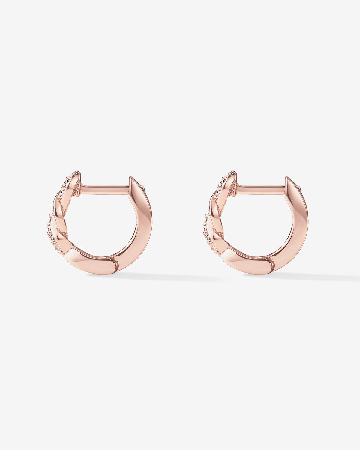Twisted Cubic Zirconia Huggies