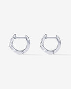 Twisted Cubic Zirconia Huggies